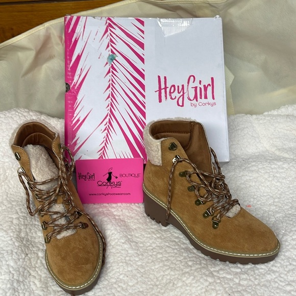 Hey Girl Shoes Hey Girl By Corkys New Boots Size 8 Wedge Style